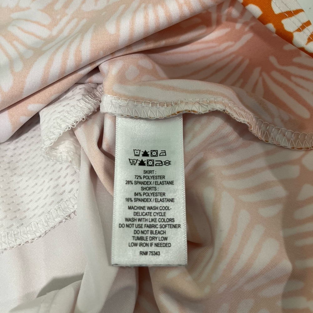 Tommy Bahama Golf Skort Women's Size Small Orange Tropical Pockets - Picture 7 of 7